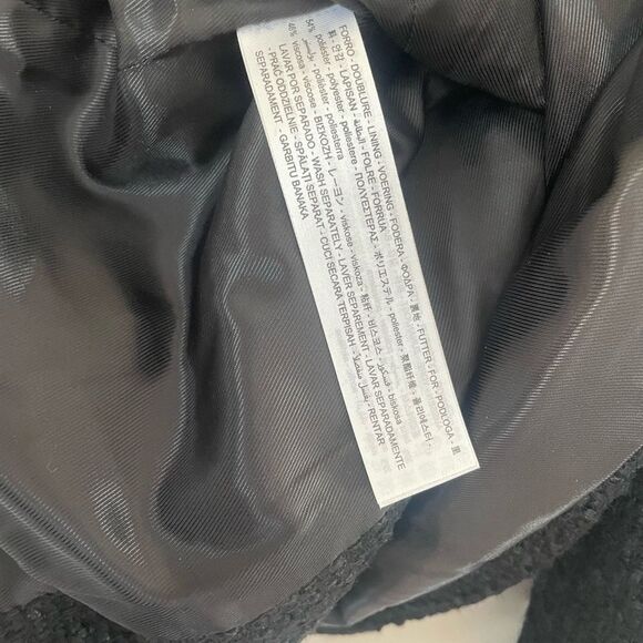 NWT Zara Structured Tweed Wool Blend Blazer Black Gold Buttons Size XS - Picture 8 of 10